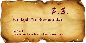 Pattyán Benedetta névjegykártya